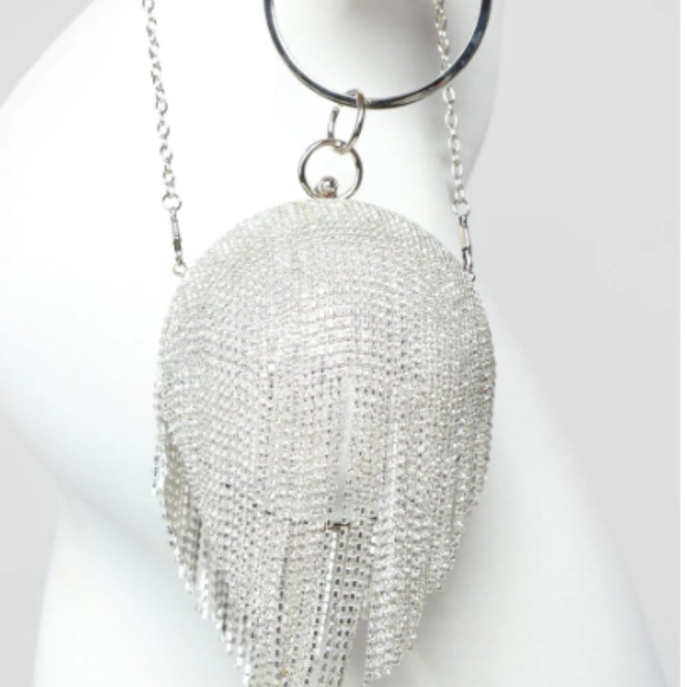 Ball Of A Time Evening Clutch - Silver